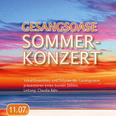 Plakat Gesangsoase - Sommerkonzert 2026